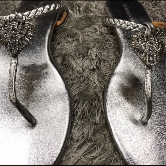 BADGLEY MISCHKA JEWELED SANDALS🎀 - Picture 2 of 6